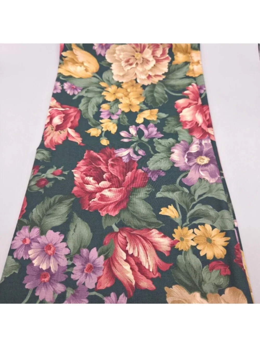 Cranston Home Fashions Floral Cotton Fabric Quilting Sewing Green 1.75 Yards